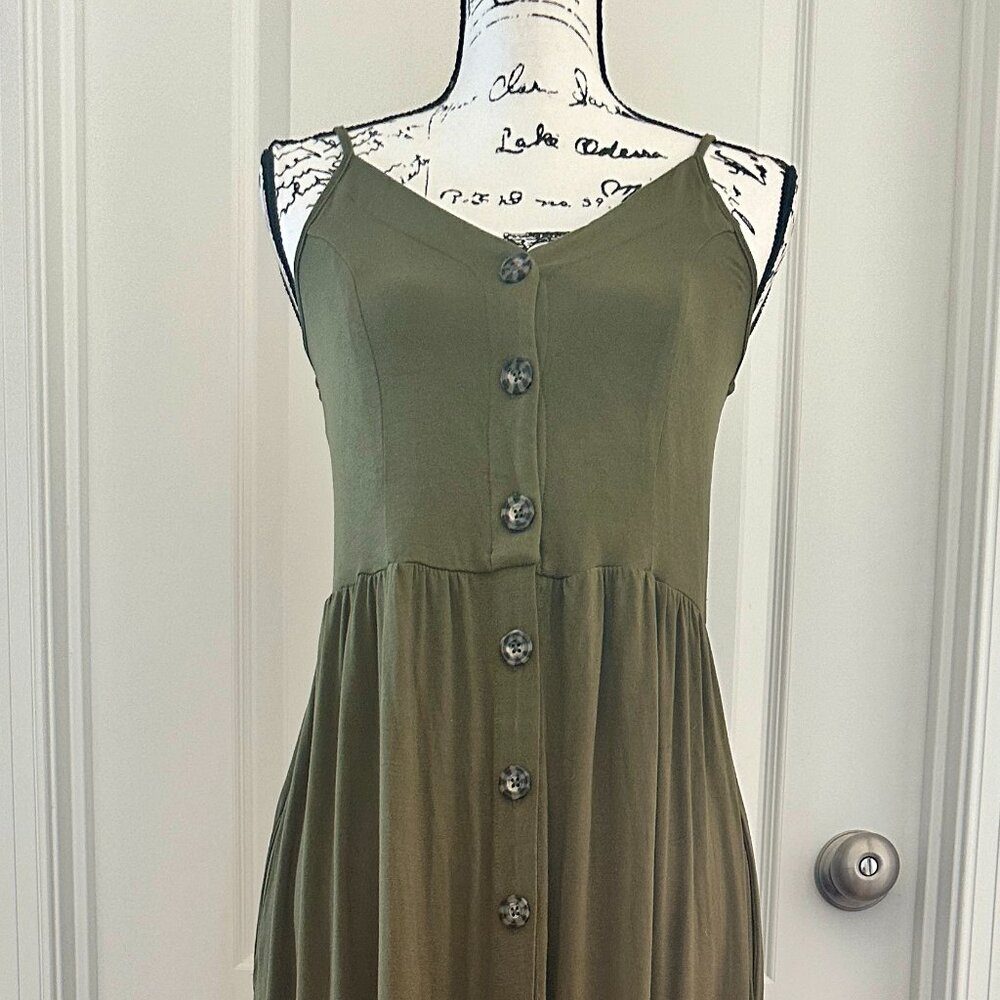 Venus Olive Green Maxi Dress